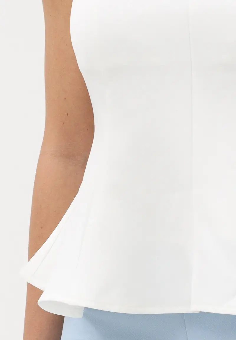 Top panna da donna con scollo squadrato miniatura 3