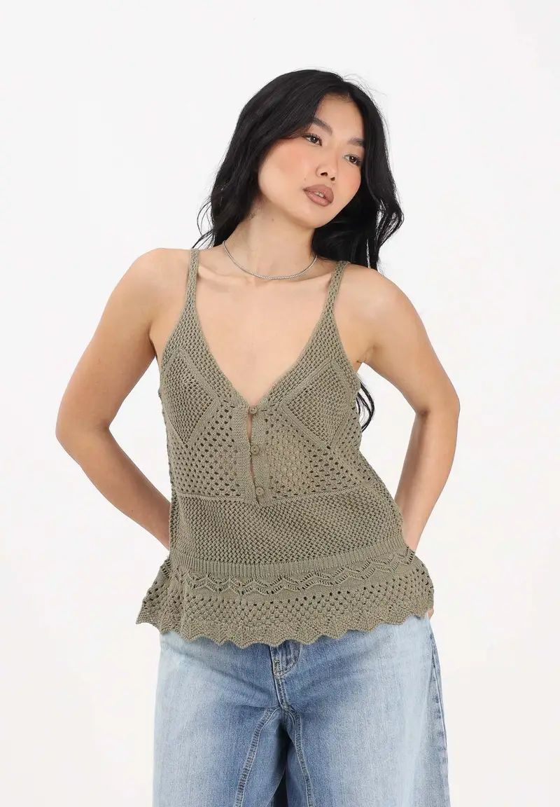 ONLY Top Donna Verde 4319567 miniatura 2