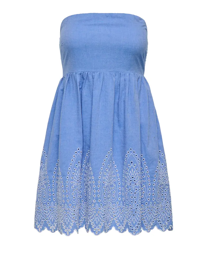 vestito mini only tulum da donna - celeste