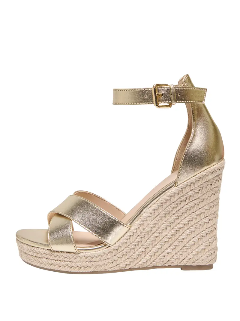 zeppa only amelia foil wedge da donna - oro