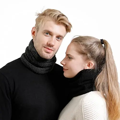 Onvavient Scaldacollo Invernale Uomo, Sciarpa Tubolare Caldo Collo Sci, Coprirsi in Pile Morbido miniatura 3