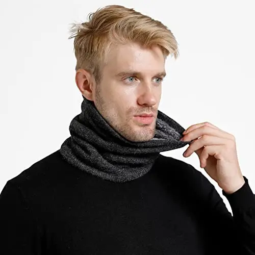 Onvavient Scaldacollo invernale uomo, Sciarpa tubolare caldo collo sci coprirsi, Scaldacollo Sciarpa invernale, Sciarpa miniatura 3