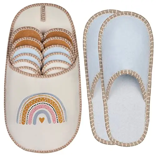 ONVAYA Ciabatte unisex arcobaleno con cuore, Arcobaleno con cuore, 36/45 EU miniatura 2