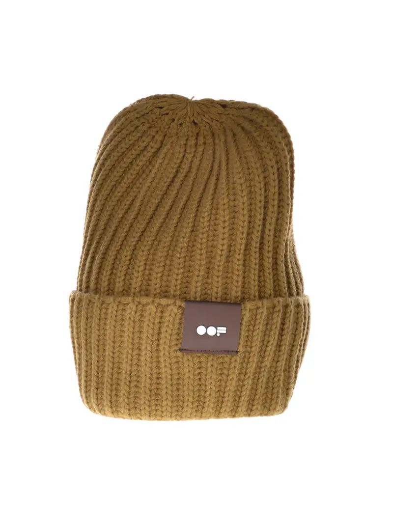 berretto da donna Oof misto lana con logo MARRON miniatura 2