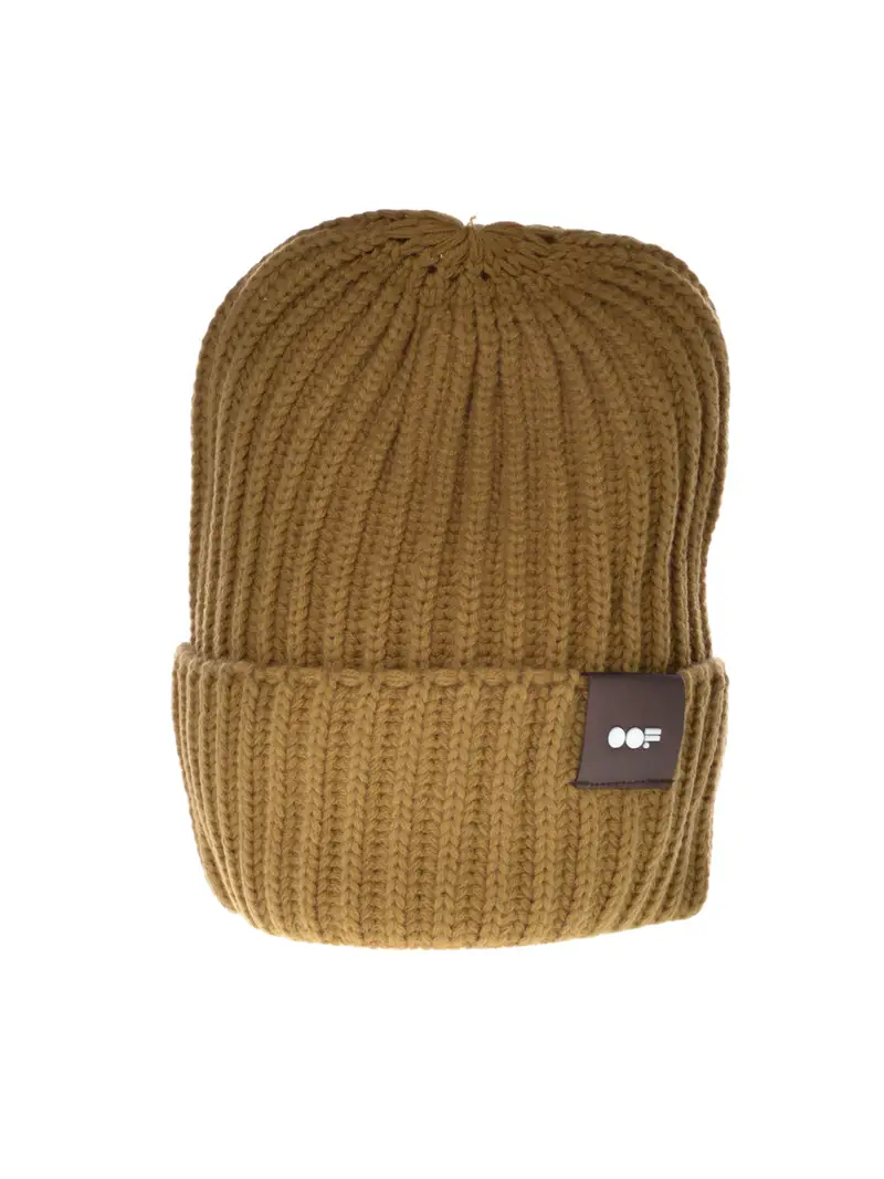 berretto da donna Oof misto lana con logo MARRON