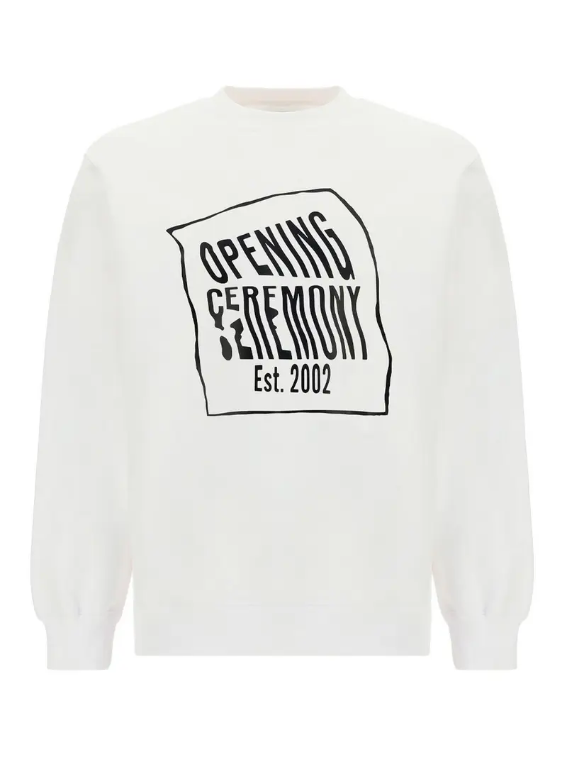 Felpa con stampa logo Bianco