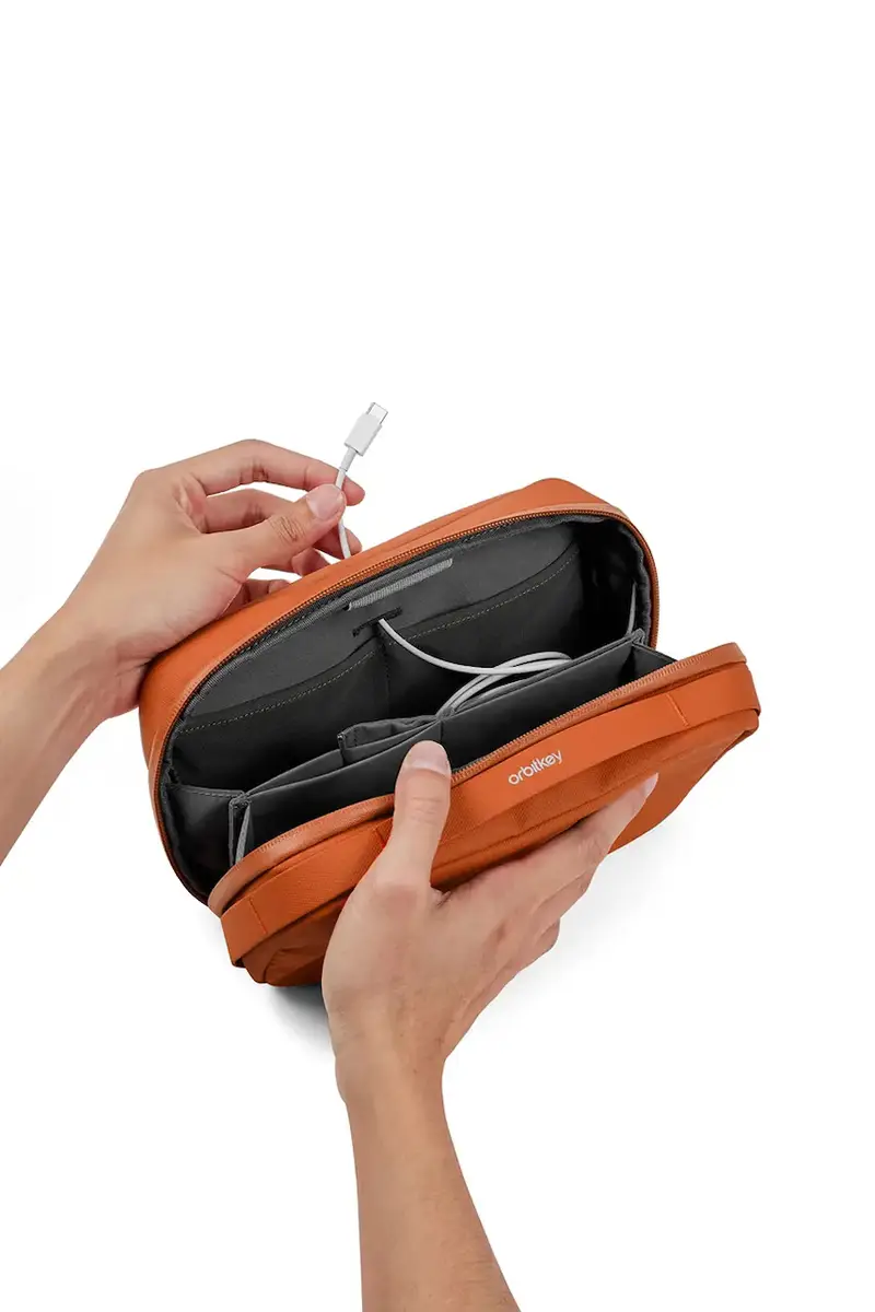organizer da viaggio Tech Pouch 23 x 14 x 8 cm Arancione miniatura 5