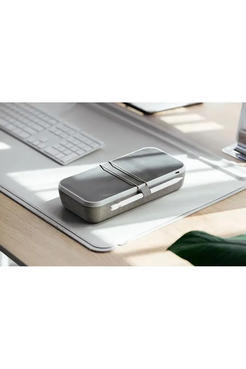 organizzatore da ufficio portatile con ricarica wireless Nest v2 24 x 12 x 5 cm colore grigio miniatura 5
