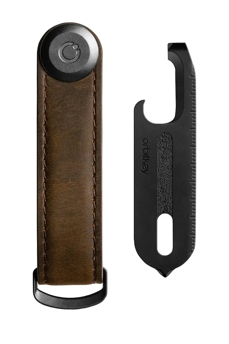 set regalo organizer per le chiavi e multiutensile Crazy Horse colore marrone miniatura 2