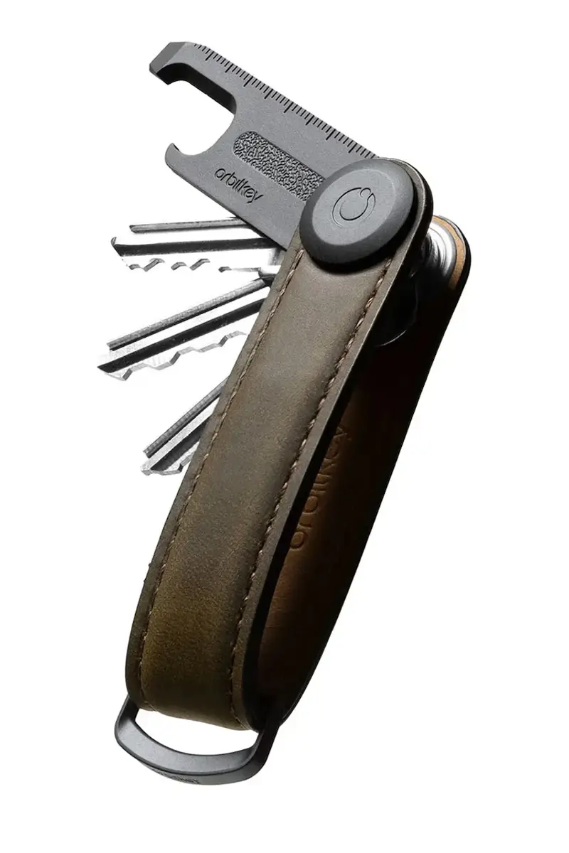 set regalo organizer per le chiavi e multiutensile Crazy Horse colore marrone miniatura 3