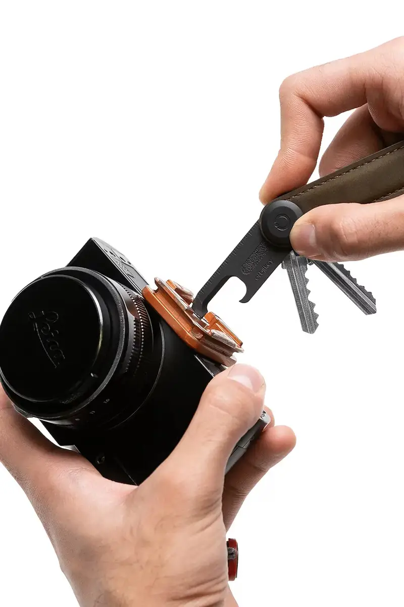 set regalo organizer per le chiavi e multiutensile Crazy Horse colore marrone miniatura 5