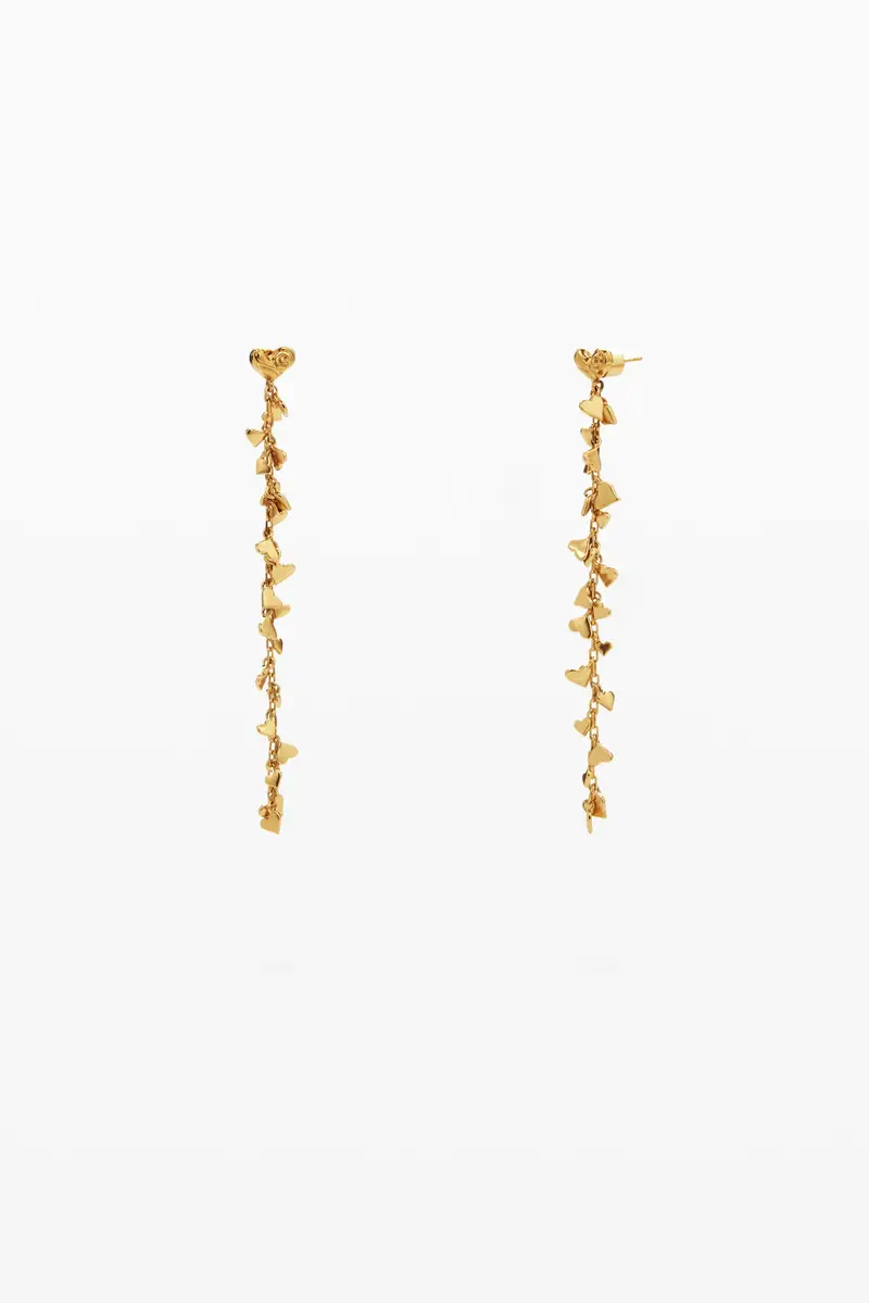 Orecchini a cascata placcati oro Zalio