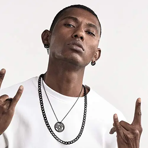 PROSTEEL Orecchini Uomo Nero 2579104 miniatura 3