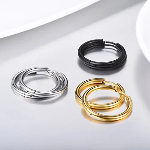 PROSTEEL Orecchini Uomo Nero 2579103 miniatura 3