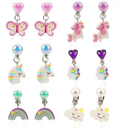 YEAMLTE Orecchini Bambina Multicolore 3420932