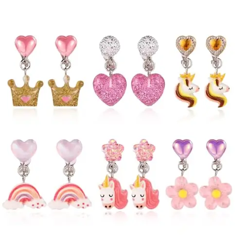 YEAMLTE Orecchini Bambina Multicolore 3420931