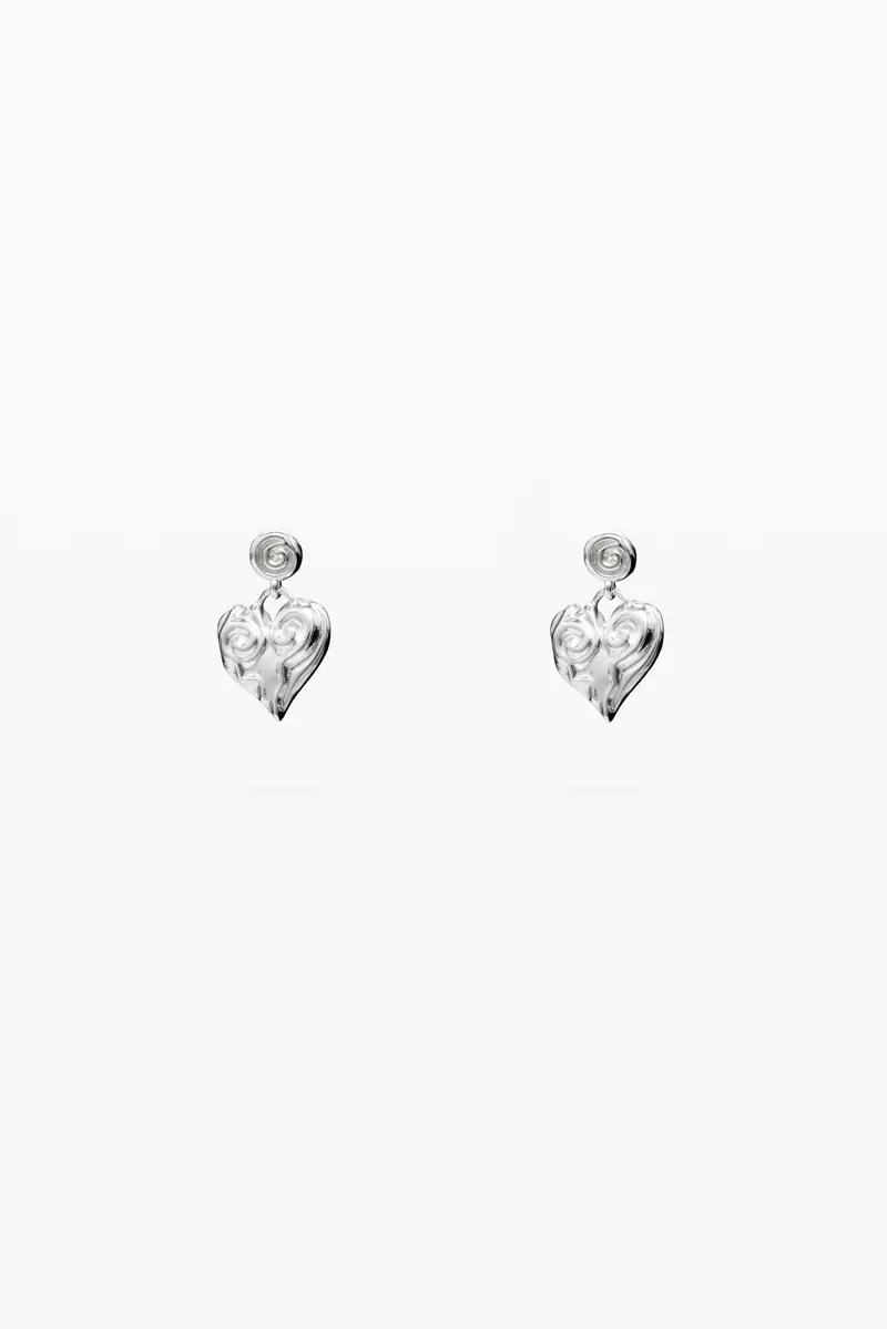 Orecchini cuore placcati argento Zalio