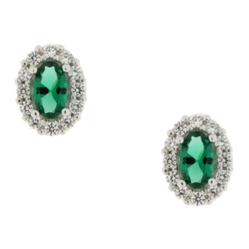 Gioielleria Lucchese Oro Orecchini Donna Verde 1904626