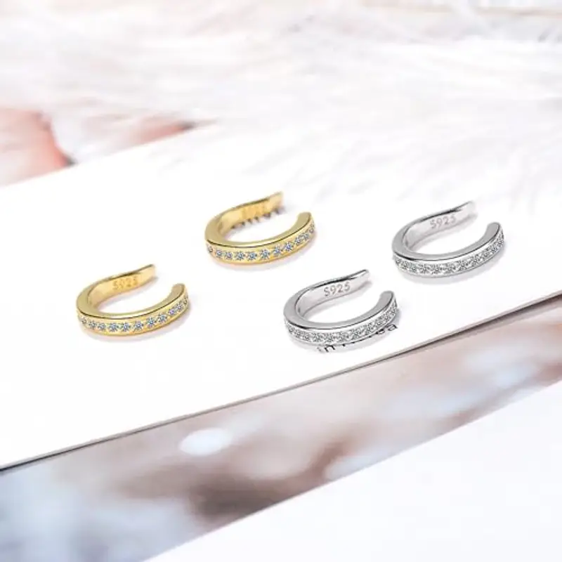 orecchini per orecchie a sventola, orecchini a clip, correttore orecchie a sventola, non perforanti, per donne, senza miniatura 2