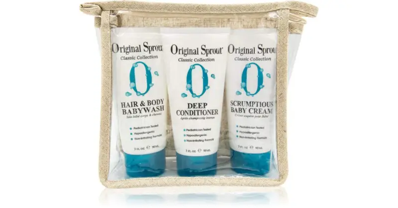 Trio set di cosmetici da viaggio per bambini