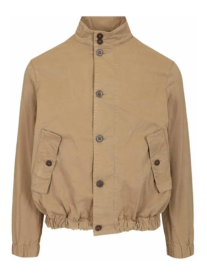 Giacca di gabardina di cotone Marrone