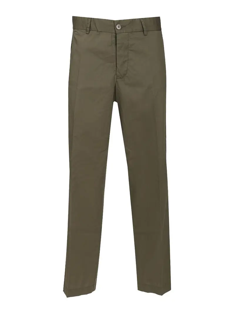 Pantaloni di miscela di cotone Verde