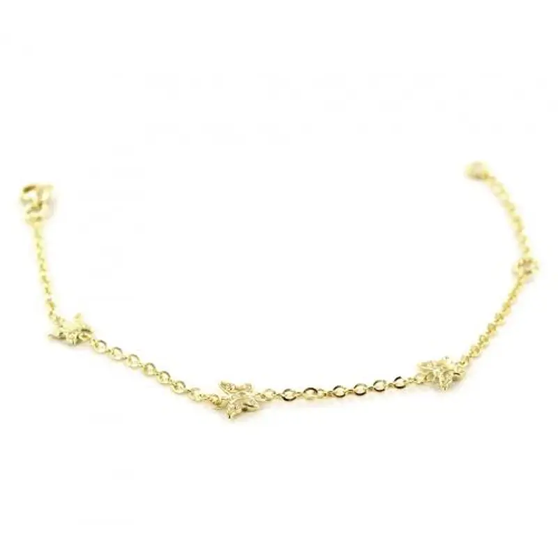 bracciale da bambina con farfalle in oro 9 kt