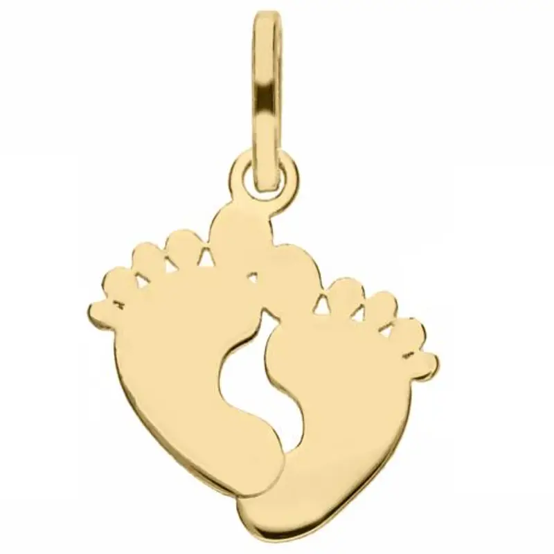 ciondolo piedini mini in oro giallo
