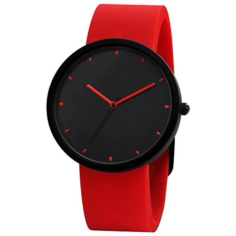 Orologi donna da Polso Sportivo con Cinturino in Silicone Rosso
