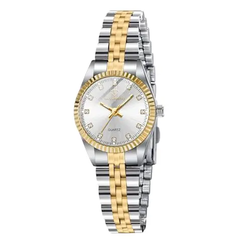 Orologio analogico da donna al quarzo con cinturino in acciaio inossidabile,classico ed elegante orologio da donna con