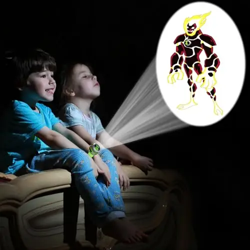 Orologio Bambini con Cartoni Animati - Proiettore da Polso con 8 Motivi per Giochi di Ruolo per Ragazzi e Ragazze miniatura 2
