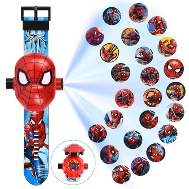 Orologio Bambini con Proiettore Digitale, 24 Motivi di Proiezione, Elettronico da Polso per Bambini e Ragazze (B)