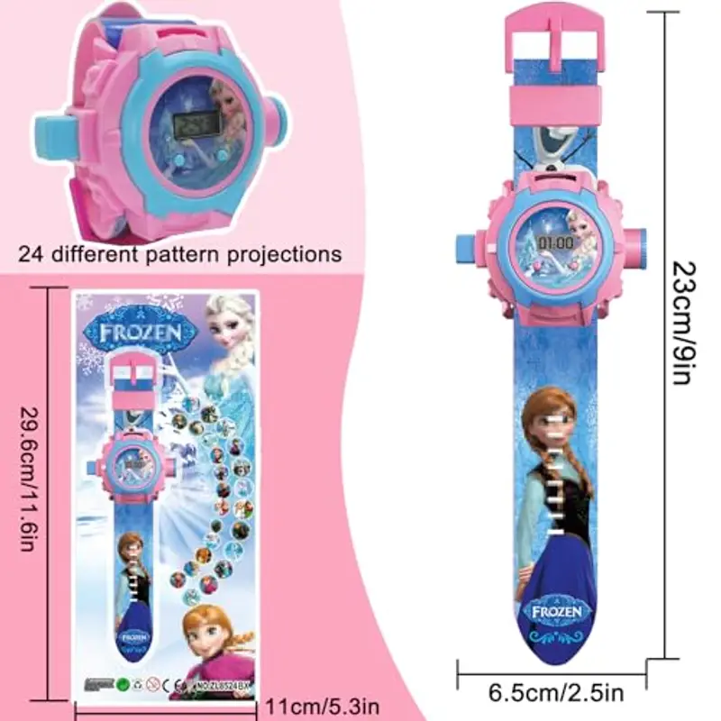 Orologio Bambini, Orologio Bambini Digitale, Orologio da Polso con Proiettore Digitale, Orologio con Proiettore Bambini, Digitale Orologio Giocattolo con 24 Motivi di Proiezione, Ragazzi Ragazze (M4) miniatura 2