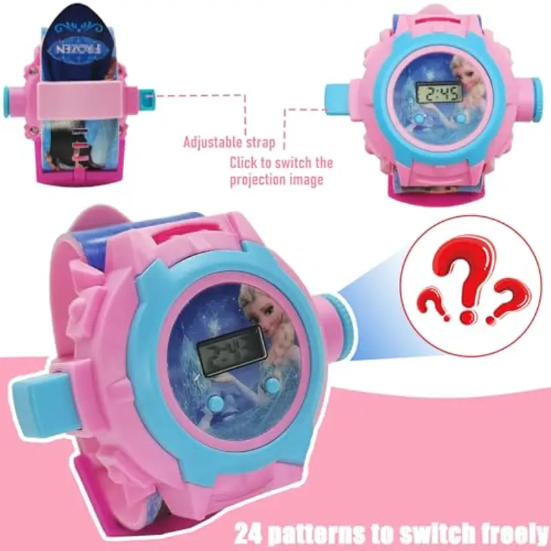 Orologio Bambini, Orologio Bambini Digitale, Orologio da Polso con Proiettore Digitale, Orologio con Proiettore Bambini, Digitale Orologio Giocattolo con 24 Motivi di Proiezione, Ragazzi Ragazze (M4) miniatura 3