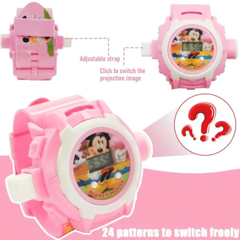 Orologio Bambini, Orologio Bambini Digitale, Orologio da Polso con Proiettore Digitale, Orologio con Proiettore Bambini, Digitale Orologio Giocattolo con 24 Motivi di Proiezione, Ragazzi Ragazze (M5) miniatura 3
