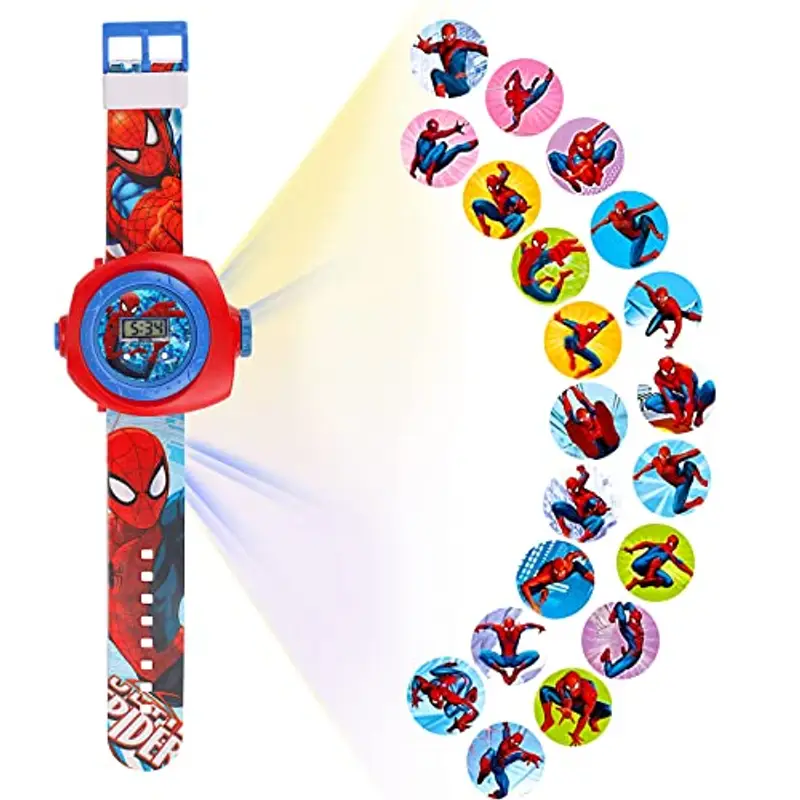 Orologio Bambini, Orologio con proiettore, Orologio da Polso con proiettore Digitale, Orologio Giocattolo per Bambini, 20 motivi di proiezione, orologio elettronico da polso per bambini e ragazze (B)