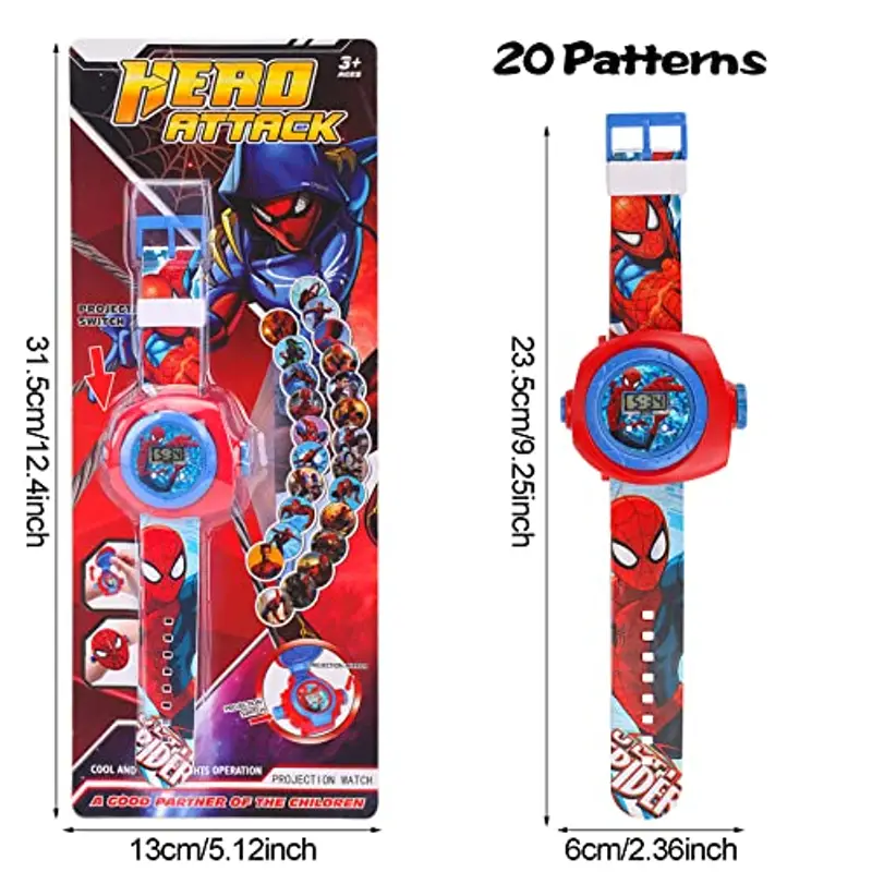 Orologio Bambini, Orologio con proiettore, Orologio da Polso con proiettore Digitale, Orologio Giocattolo per Bambini, 20 motivi di proiezione, orologio elettronico da polso per bambini e ragazze (B) miniatura 2