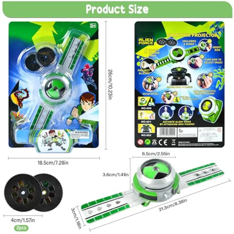 Orologio Bambino Cartoni Animati, Orologio Proiettore Bambini, Orologio da Polso Proiettore, Orologio Giocattolo per miniatura 3