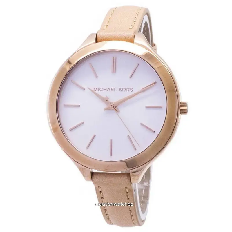 Orologio da donna Michael Kors Runway in oro rosa MK2284 bianco