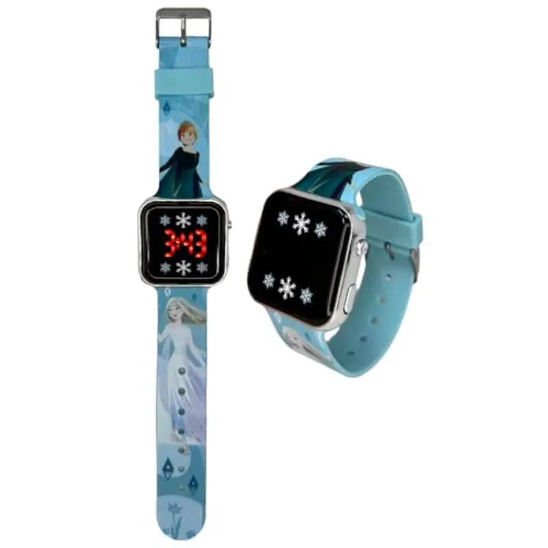 Orologio da polso digitale Frozen 2 Disney per bambine con schermo quadrante a led e cinturino in silicone