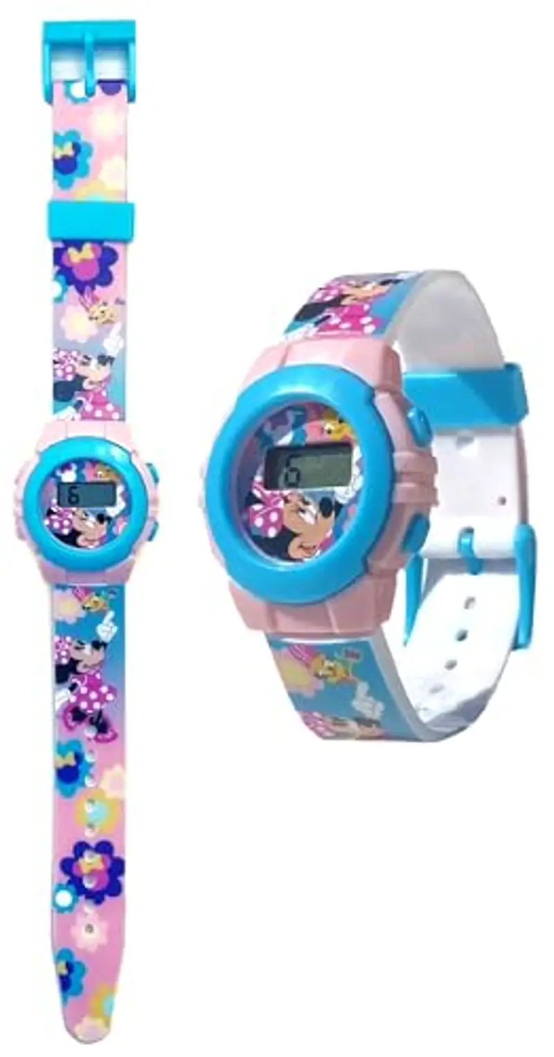 Orologio da polso digitale MInnie, Disney, per bambini, in confezione sagomata