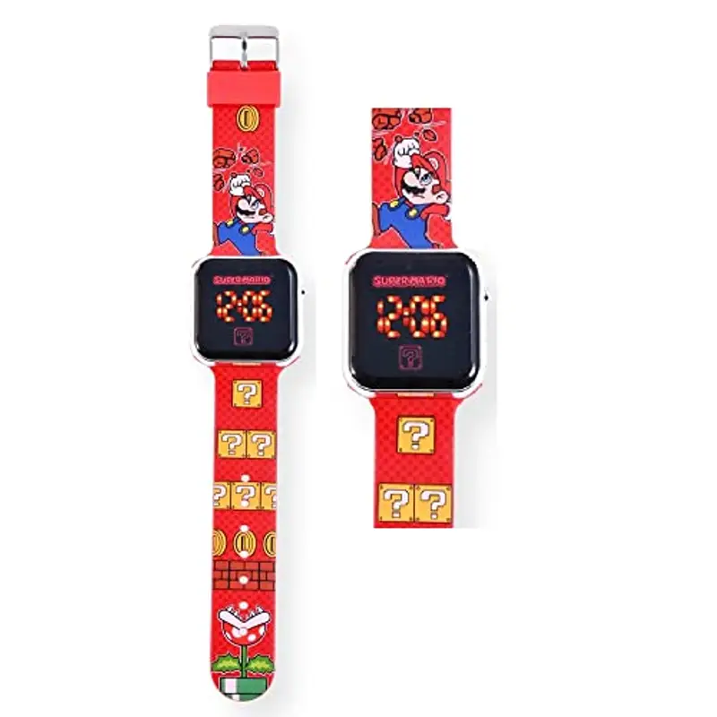 Orologio da polso digitale, schermo a led, cinturino in silicone, per bambini