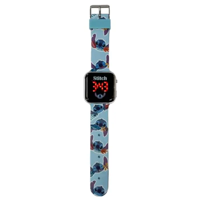 Orologio da polso digitale Stitch Disney per bambini con schermo quadrante a led e cinturino in silicone miniatura 2