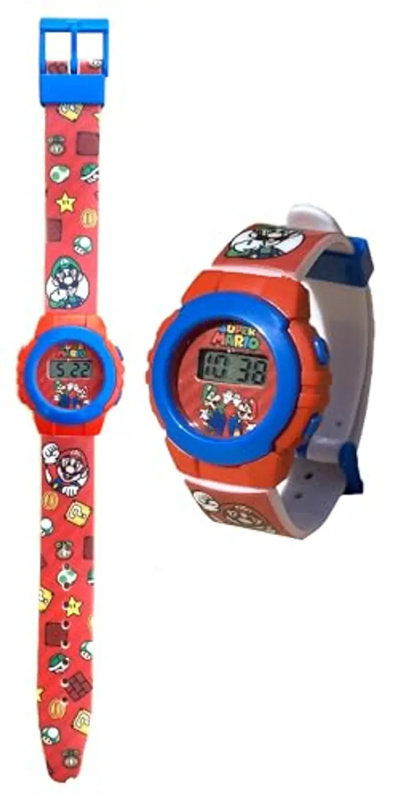 Orologio da polso digitale Super Mario, per bambini, in confezione sagomata