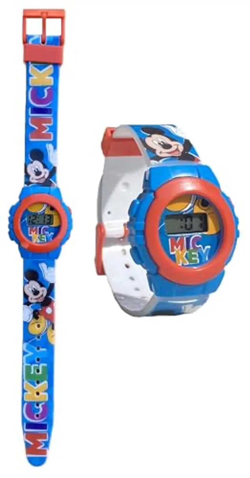 Orologio da polso digitale, Topolino, Disney, per bambini, in confezione sagomata