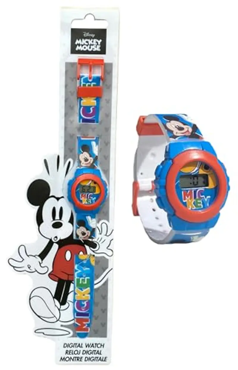 Orologio da polso digitale, Topolino, Disney, per bambini, in confezione sagomata miniatura 2