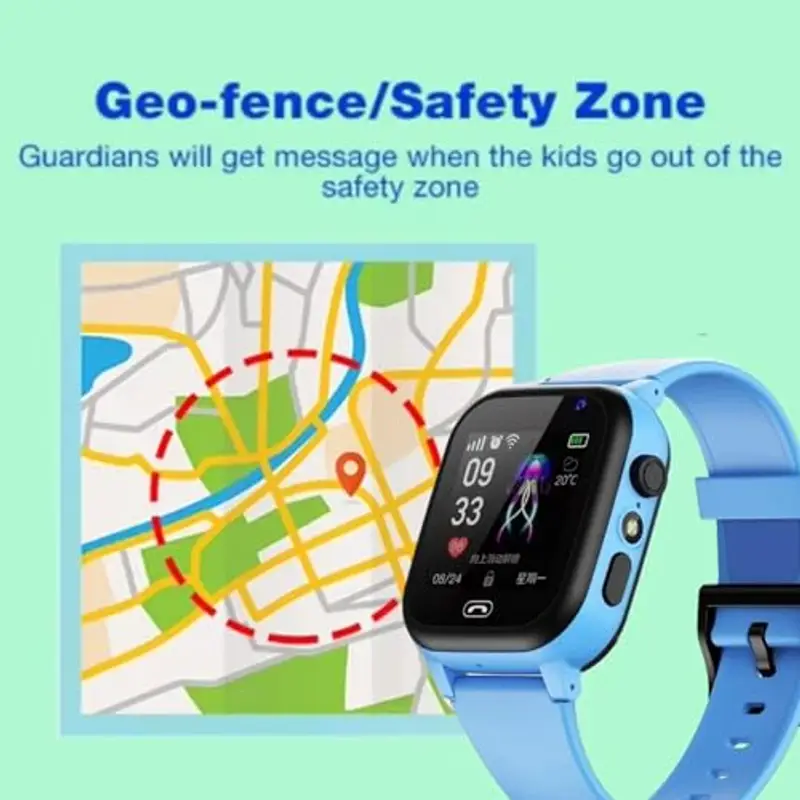 Orologio da polso per bambini, Smart Watch per bambini, 0, 07 x 0, 63 pollici, comodo e robusto, orologio da polso GPS miniatura 2