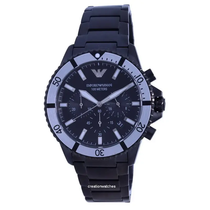 Orologio da uomo Emporio Armani Diver Cronografo al quarzo AR80050 100M nero