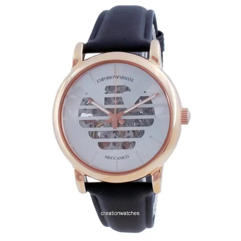 Orologio da uomo Emporio Armani Luigi semischeletrato automatico AR60031 argento