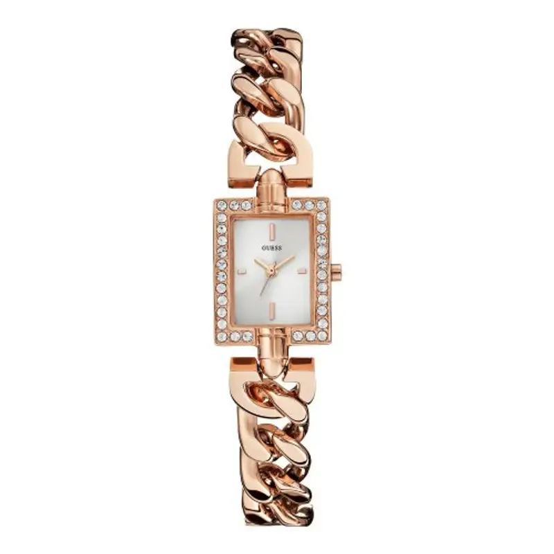 Orologio Guess da donna in acciaio oro rosa Glamour Chain W0540L3
